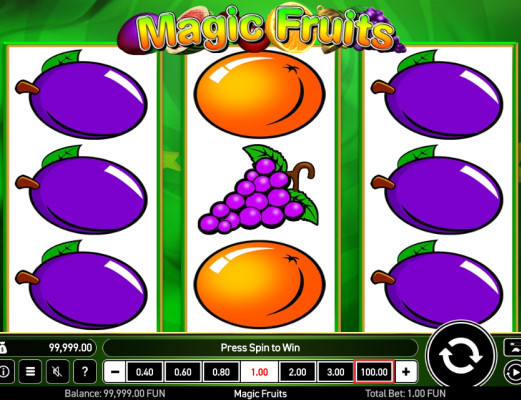 Magic Fruits nyerőgép szimbólumok